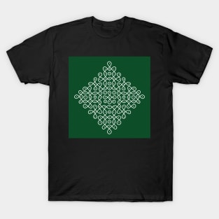 Dot Kolam green, Rangoli, Muggu T-Shirt